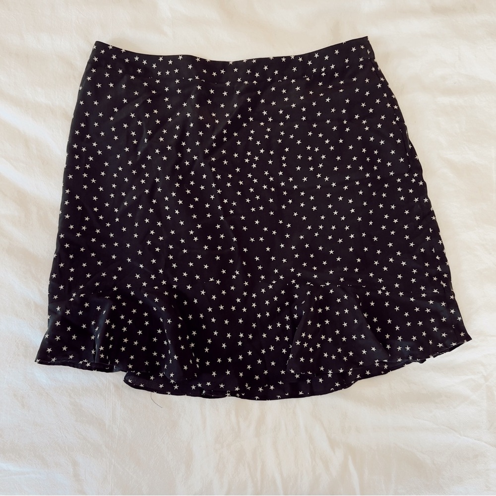 100% Silk Madewell Ruffle Star Mini‎ Skirt - Picture 2 of 6